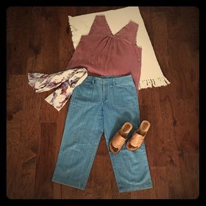 DOCKERS Vintage Women Denim Capris Size8 dv-2WB818